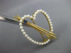 ANTIQUE LARGE SAPPHIRE & PEARL 14K YELLOW GOLD ARROW TO YOUR HEART BROOCH #26778