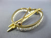 ANTIQUE LARGE SAPPHIRE & PEARL 14K YELLOW GOLD ARROW TO YOUR HEART BROOCH #26778