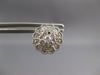 ESTATE LARGE 1.0CT DIAMOND 14KT WHITE GOLD CLUSTER FLOWER FILIGREE STUD EARRINGS