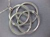 ESTATE LARGE .18CT DIAMOND 18K WHITE GOLD MULTI CIRCULAR MESH FLOWER FUN PENDANT
