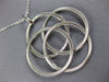 ESTATE LARGE .18CT DIAMOND 18K WHITE GOLD MULTI CIRCULAR MESH FLOWER FUN PENDANT