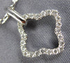 ESTATE .19CT DIAMOND 18KT WHITE GOLD 3D OPEN 4 LEAF CLOVER FLOWER LOVE PENDANT
