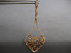 LARGE 1.30CT DIAMOND 14KT ROSE GOLD 3D OPEN FILIGREE TEAR DROP HANGING EARRINGS