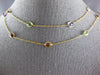 ESTATE EXTRA LONG 6.50CT AAA MULTI GEM 14KT YELLOW GOLD 3D MULTI SHAPE NECKLACE