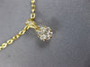 ESTATE .19CT DIAMOND 18KT YELLOW GOLD 3D CLASSIC CLUSTER FLOWER LOVE PENDANT