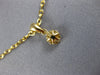 ESTATE .19CT DIAMOND 18KT YELLOW GOLD 3D CLASSIC CLUSTER FLOWER LOVE PENDANT