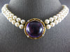 EXTRA LARGE 30.16CT AAA AMETHYST & SOUTH SEA PEARL 14KT 2 TONE GOLD 3D NECKLACE