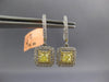 1.71CT WHITE & FANCY YELLOW DIAMOND 18KT 2 TONE GOLD 3D DOUBLE SQUARE EARRINGS