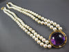 EXTRA LARGE 30.16CT AAA AMETHYST & SOUTH SEA PEARL 14KT 2 TONE GOLD 3D NECKLACE