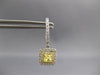 1.71CT WHITE & FANCY YELLOW DIAMOND 18KT 2 TONE GOLD 3D DOUBLE SQUARE EARRINGS
