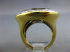 EXTRA LARGE .68CT DIAMOND & ENAMEL 18KT 2 TONE GOLD 3D CIRCULAR LEOPARD FUN RING