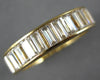 ESTATE 4CT CUBIC ZIRCONIA 14K YELLOW GOLD BAGUETTE 3/4 ETERNITY ANNIVERSARY RING
