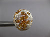 EXTRA LARGE 8.38CT DIAMOND & AAA CITRINE 18KT WHITE GOLD OVAL CLIP ON EARRINGS