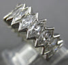 ESTATE WIDE 3.0CT DIAMOND PLATINUM 3D MARQUISE SHAPE ETERNITY ANNIVERSARY RING