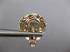 EXTRA LARGE 8.38CT DIAMOND & AAA CITRINE 18KT WHITE GOLD OVAL CLIP ON EARRINGS