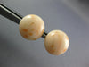 ESTATE AAA PINK OPAL 18KT YELLOW GOLD 3D CLASSIC ROUND CLIP ON EARRINGS