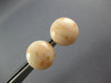 ESTATE AAA PINK OPAL 18KT YELLOW GOLD 3D CLASSIC ROUND CLIP ON EARRINGS
