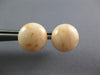 ESTATE AAA PINK OPAL 18KT YELLOW GOLD 3D CLASSIC ROUND CLIP ON EARRINGS