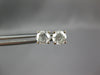 ESTATE .72CT DIAMOND 14KT WHITE GOLD 3D CLASSIC ROUND FOUR PRONG STUD EARRINGS