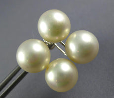 AAA SOUTH SEA PEARL 14KT WHITE GOLD 3D DOUBLE SCREWBACK HANGING EARRINGS #26972