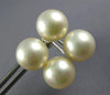 AAA SOUTH SEA PEARL 14KT WHITE GOLD 3D DOUBLE SCREWBACK HANGING EARRINGS #26972