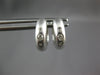 ESTATE .05CT DIAMOND 14K WHITE GOLD 3 STONE ETOILE MATTE & SHINY HUGGIE EARRINGS