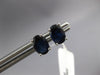 ESTATE 1.98CT AAA SAPPHIRE 14KT WHITE GOLD OVAL SOLITAIRE CLASSIC STUD EARRINGS