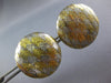 ESTATE LARGE 18KT YELLOW GOLD AND SILVER 3D ROUND CLIP ON CLASSIC EARRINGS