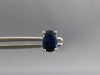 ESTATE 1.98CT AAA SAPPHIRE 14KT WHITE GOLD OVAL SOLITAIRE CLASSIC STUD EARRINGS