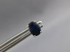 ESTATE 1.98CT AAA SAPPHIRE 14KT WHITE GOLD OVAL SOLITAIRE CLASSIC STUD EARRINGS