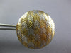 ESTATE LARGE 18KT YELLOW GOLD AND SILVER 3D ROUND CLIP ON CLASSIC EARRINGS