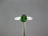 ESTATE .57CT DIAMOND & AAA TSAVORITE 14KT WHITE GOLD 3D CLASSIC ENGAGEMENT RING