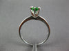 ESTATE .57CT DIAMOND & AAA TSAVORITE 14KT WHITE GOLD 3D CLASSIC ENGAGEMENT RING