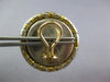 ESTATE LARGE 18KT YELLOW GOLD AND SILVER 3D ROUND CLIP ON CLASSIC EARRINGS