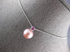 .09CT AAA RUBY & AAA PINK SOUTH SEA PEARL 14KT WHITE GOLD BEZEL FLOATING PENDANT