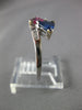 ESTATE 1.41CT DIAMOND AAA RUBY & SAPPHIRE 10K WHITE GOLD 3D CRISS CROSS FUN RING