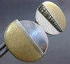 LARGE 1.5CT DIAMOND 14K 2 TONE GOLD SUN & MOON ECLIPSE CIRCULAR CLIP ON EARRINGS