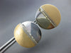 LARGE 1.5CT DIAMOND 14K 2 TONE GOLD SUN & MOON ECLIPSE CIRCULAR CLIP ON EARRINGS