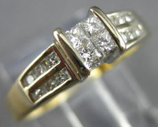 ESTATE .16CT DIAMOND 14KT 2 TONE GOLD 3D FILIGREE SQUARE FRIENDSHIP PROMISE RING