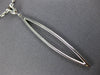 ESTATE LARGE .34CT DIAMOND 18KT WHITE GOLD ELONGATED OPEN MARQUISE SHAPE PENDANT