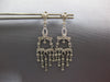 .52CT DIAMOND 14KT WHITE GOLD 3D FILIGREE MILGRAIN CHANDELIER HANGING EARRINGS