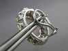 LARGE 14CT DIAMOND & AAA GREEN AMETHYST & KUNZITE 18KT WHITE GOLD OVAL EARRINGS
