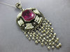4.9CT TOURMALINE & SOUTH SEA PEARL 925 SILVER & 14K YELLOW GOLD ART DECO PENDANT