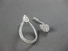 ESTATE LARGE 2.44CT DIAMOND 18K WHITE GOLD 3D CLUSTER TEAR DROP HANGING EARRINGS