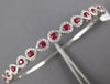 1.35CT DIAMOND & AAA RUBY 18KT WHITE GOLD INFINITY SEMI ETENRITY BANGLE BRACELET