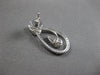 ESTATE LARGE 2.44CT DIAMOND 18K WHITE GOLD 3D CLUSTER TEAR DROP HANGING EARRINGS