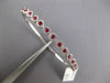 1.35CT DIAMOND & AAA RUBY 18KT WHITE GOLD INFINITY SEMI ETENRITY BANGLE BRACELET