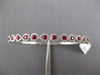 1.35CT DIAMOND & AAA RUBY 18KT WHITE GOLD INFINITY SEMI ETENRITY BANGLE BRACELET