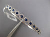 1.39CT DIAMOND & AAA SAPPHIRE 18KT WHITE GOLD 3D SEMI ETENRITY BANGLE BRACELET
