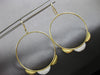 ESTATE LARGE .33CT DIAMOND 14KT YELLOW GOLD SUNFLOWER LEVERBACK HANGING EARRINGS